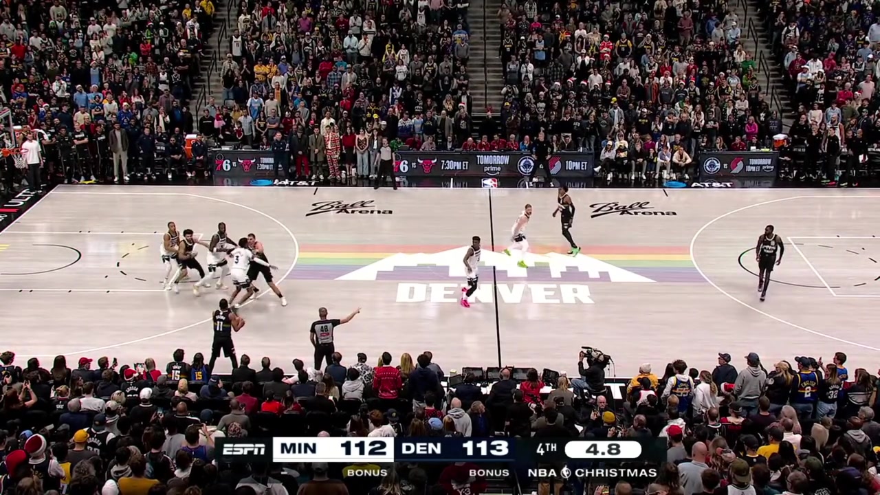 Nikola Joki is sent to the foul line and makes both free throws to put the Nuggets up by three with 36 seconds to go