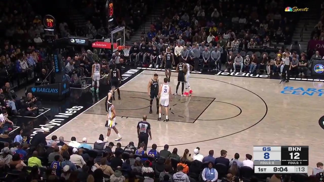 Draymond Green gets hit with a technical foul not even 3 minutes into Warriors-Nets