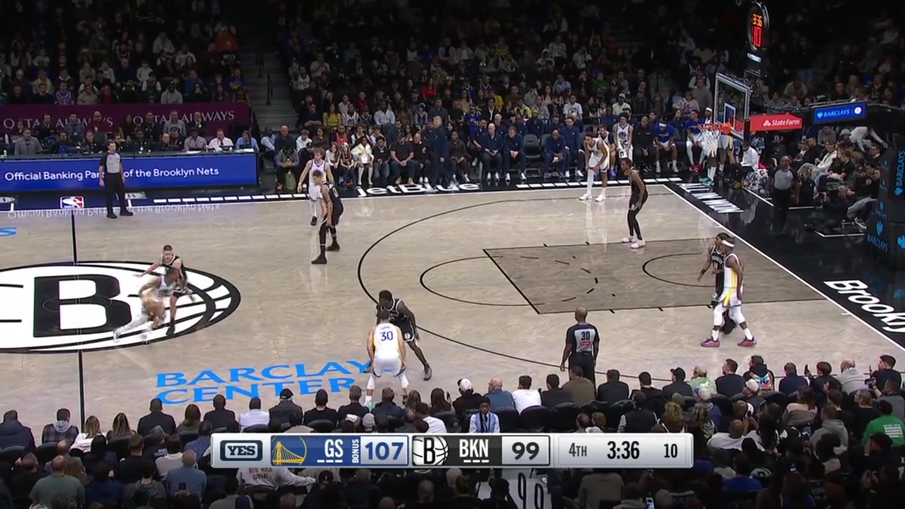 Nic Claxton follows up a steal with a dunk for a 6-point game