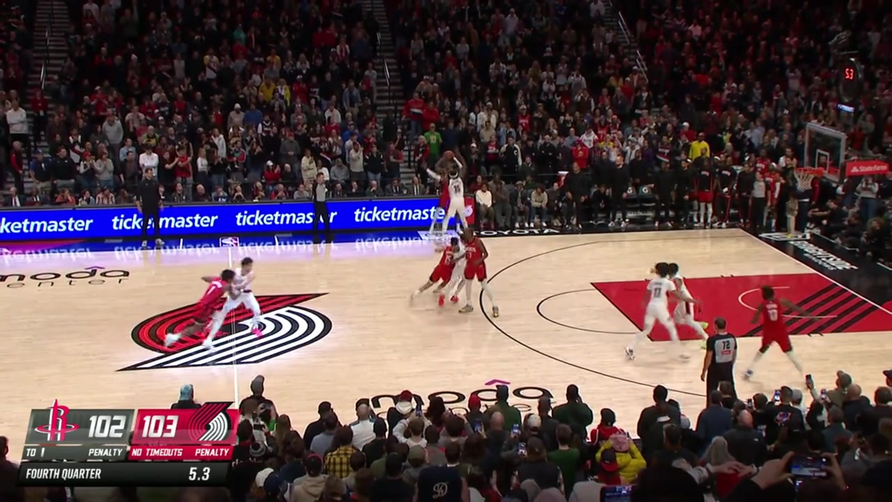 Tari Eason game-winning buzzer beater is waved off upon review and the Blazers win with replays