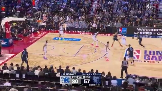 Ja Morant splashes home a three-pointer from the logo He has 16 points and 8 assists in 11 minutes