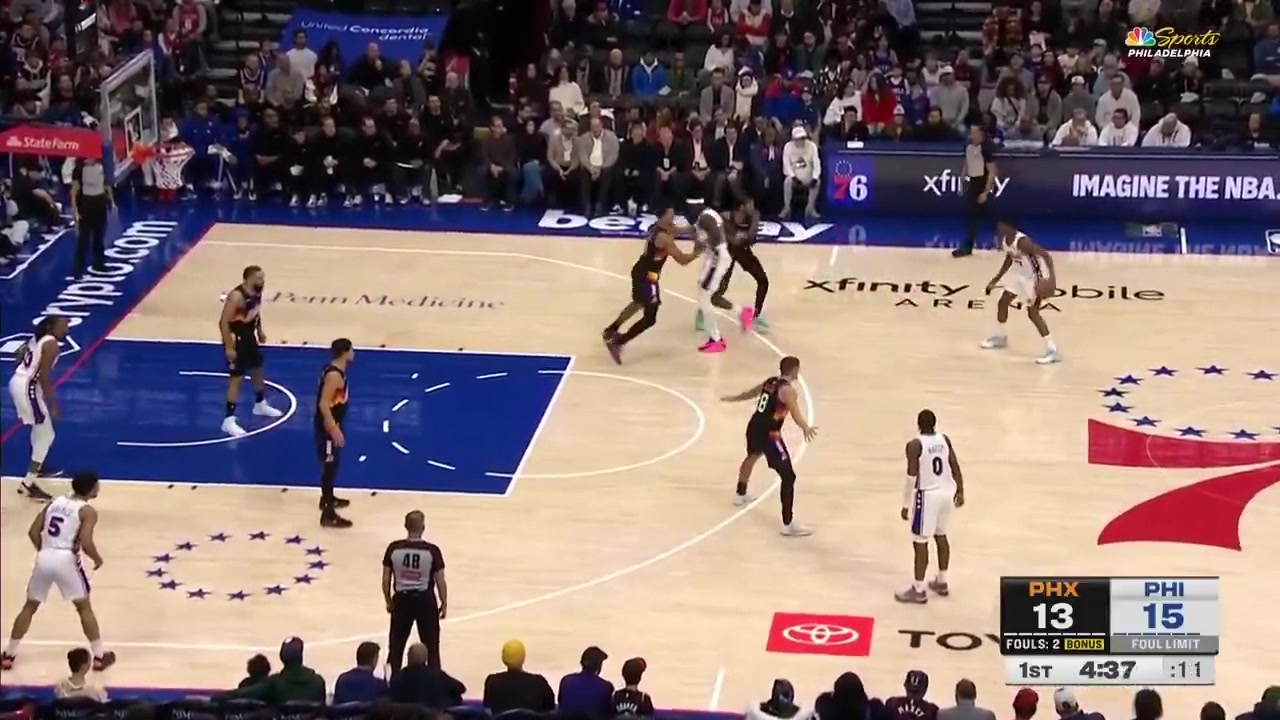 VJ Edgecombe baseline fadeaway jumper
