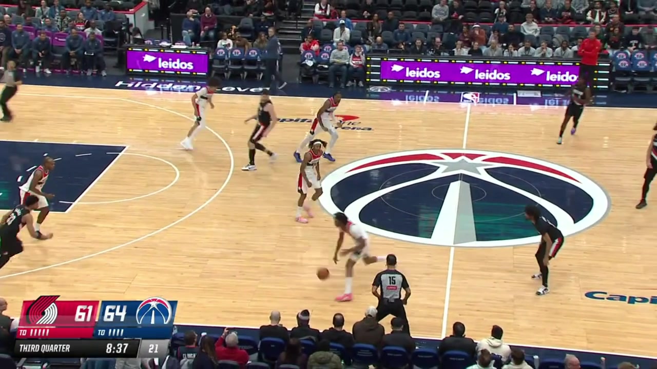 Tre Johnson with the pullup deep 3