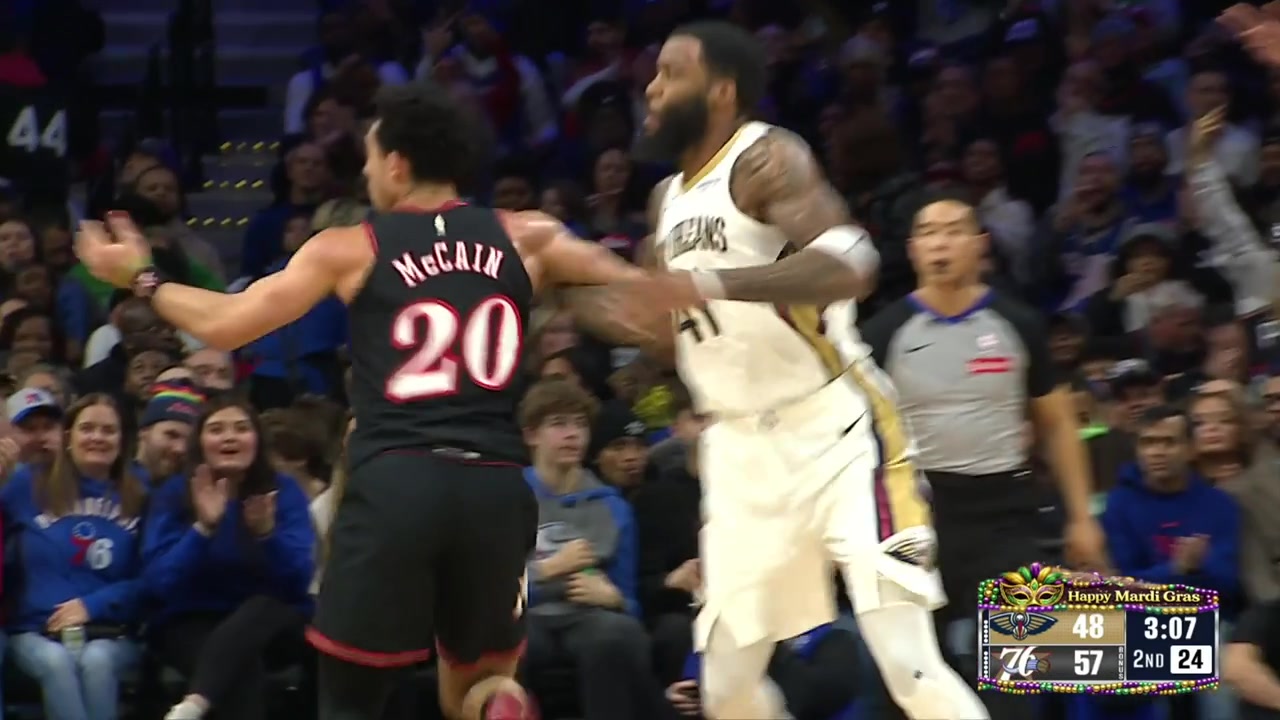 Karlo Matkovi with the impressive reverse alley-oop dunk off a halfcourt lob by Herb Jones with replays This was his only field goal attempts of 15 minutes of playing time tonight Pelicans and 76ers commentaries