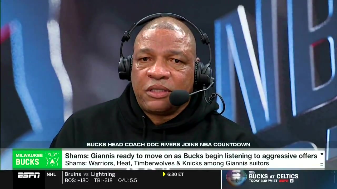 Doc Rivers on Giannis He wants to be a buck he loves the city and that's all I can go by as a coach right now Has it been difficult Yeah My favorite day of the year this year will be the day after the trade deadline I think everyone will be here