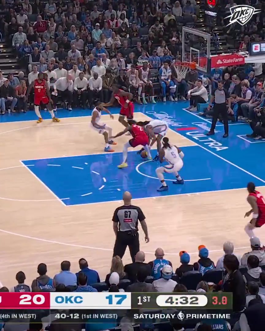 Back to Back steals for the score by the OKC defense