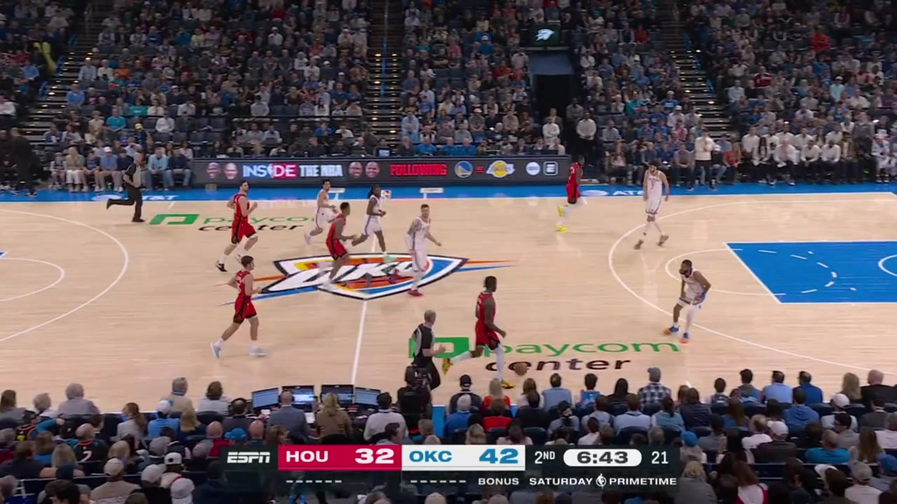 Isaiah Hartenstein with the defense the assist to Isaiah Joe for the cutting dunk and the block that leads to a beautiful give-and-go between Cason Wallace and Isaiah Joe that ends with the alley-oop dunk by WallaceRockets timeout