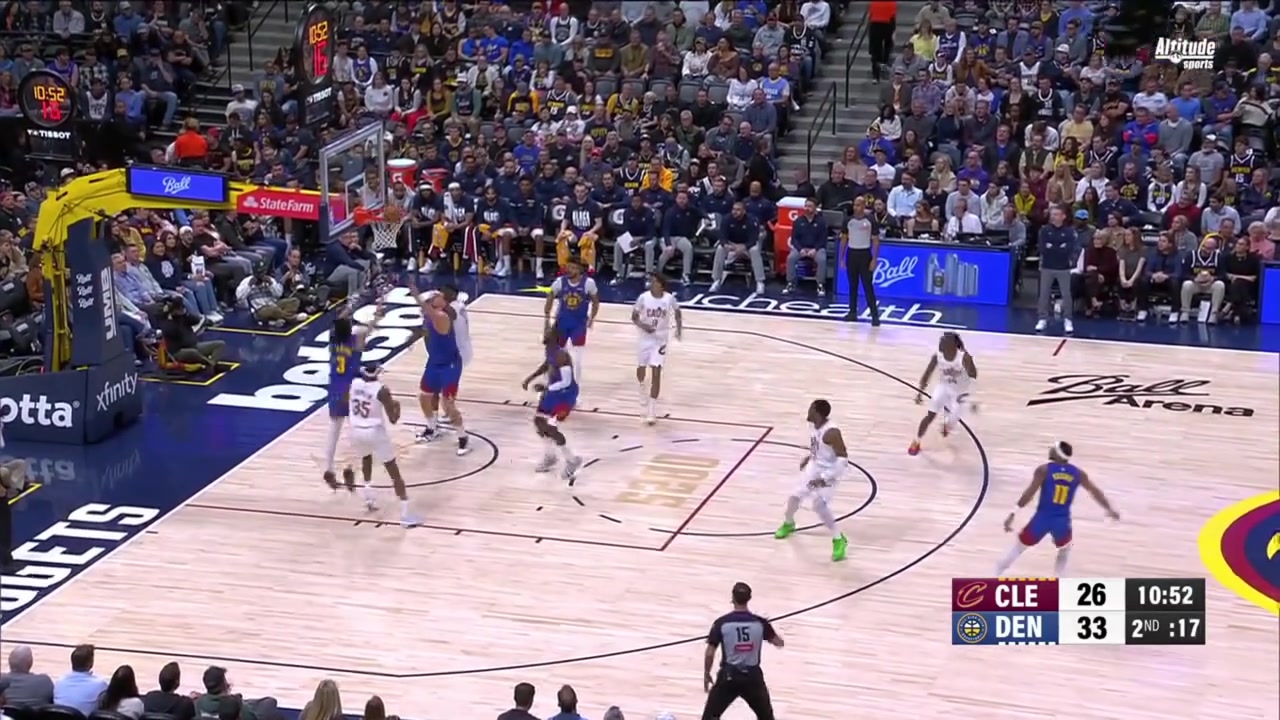 Julian Strawther goes coast-to-coast for the layup then Cam Johnson gets a steal and receives the Nikola Joki lead pass right back for the fast-break finish