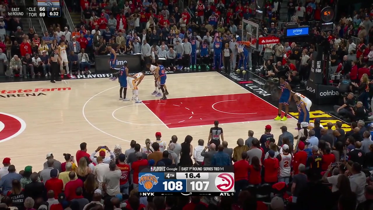 CJ McCollum game-winning jumper and the turnover by Jalen Brunson to give the Hawks a 2-1 lead in the series with replays