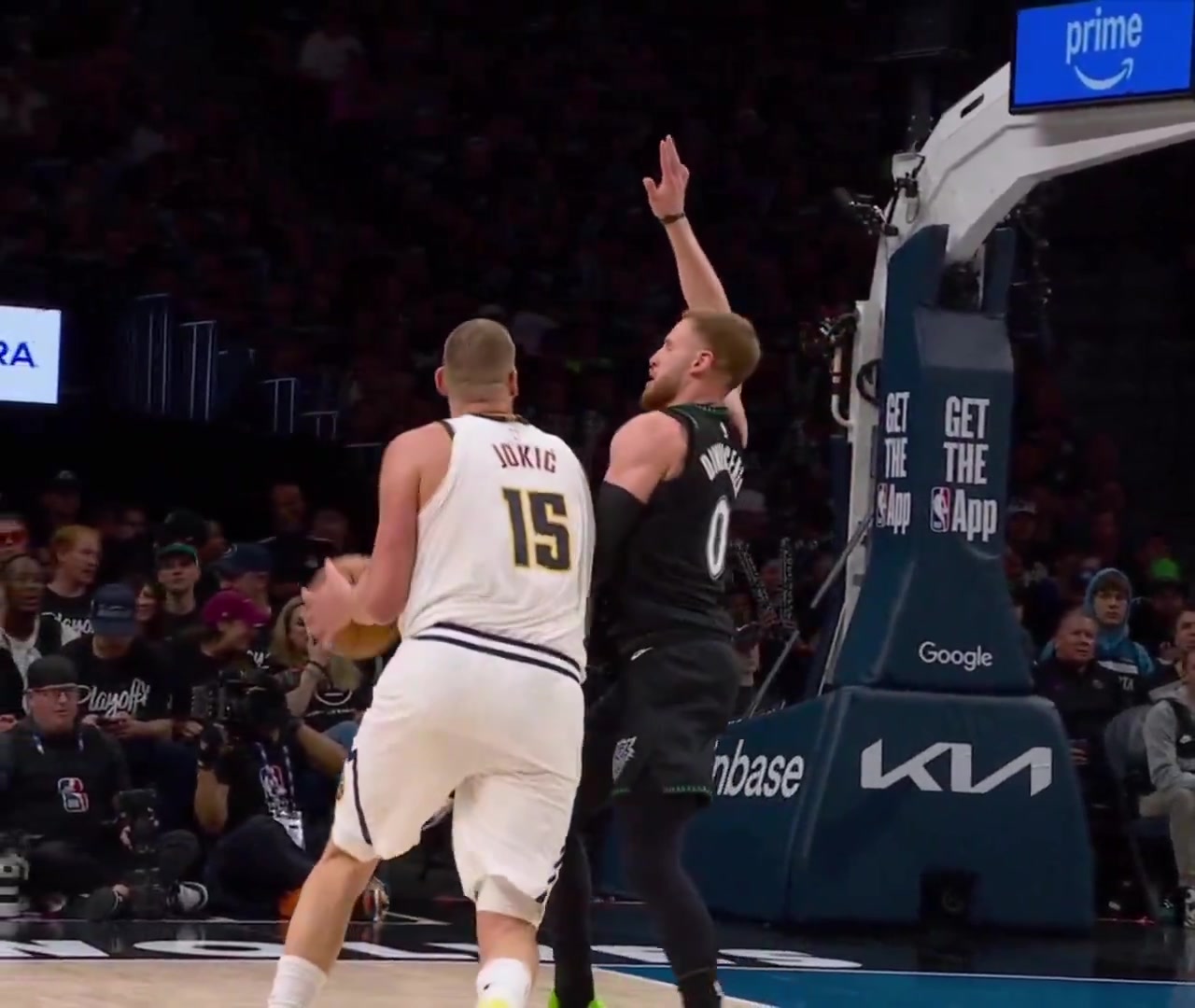 Jokic Elbows Donte in the Face Donte called for the foul