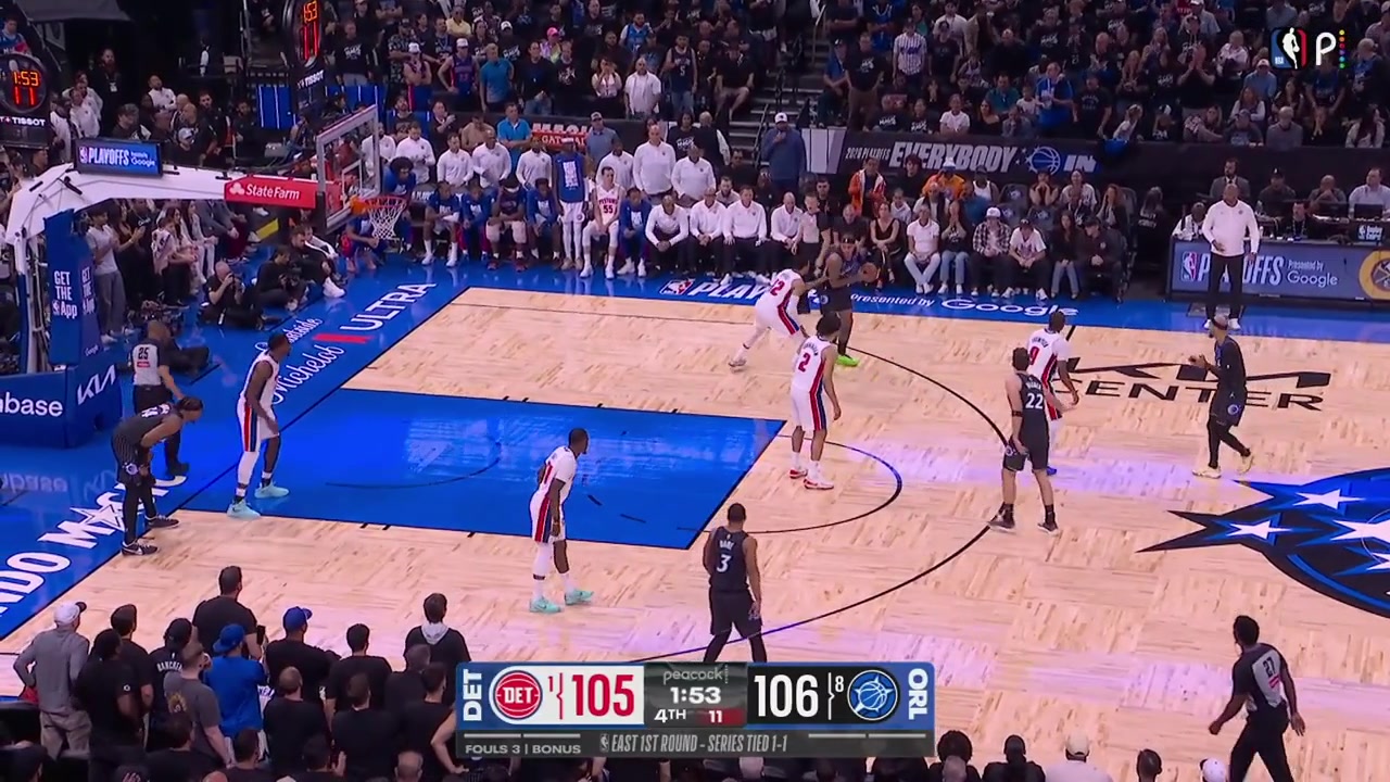 Franz Wagner hits a big clutch 3 over Cade Cunningham to put the Magic up 4 with 106 seconds remaining in regulation with a replay Including a replay of the jumper over Cade prior to