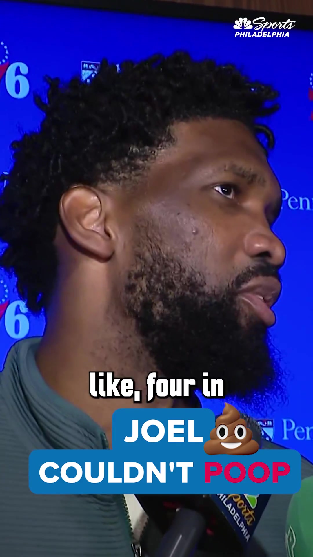 Embiid explains he went to the hospital because he couldnt poop