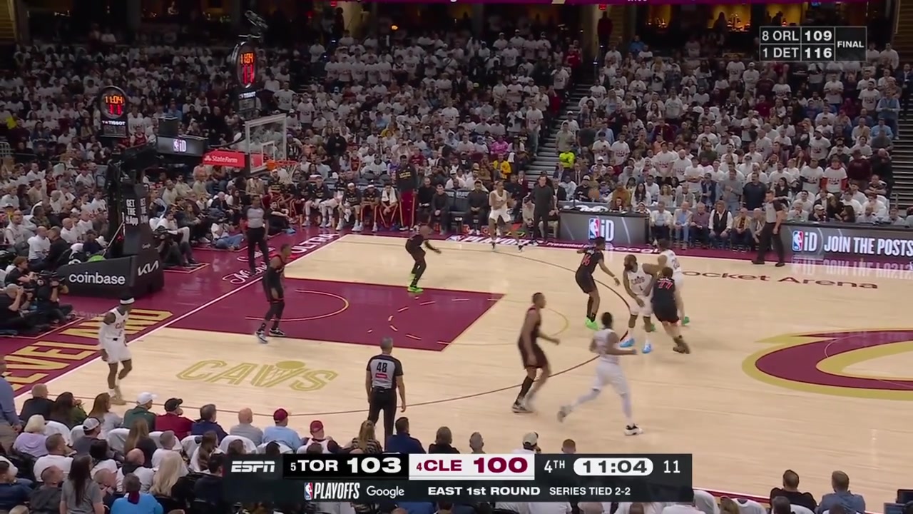 Jaylon Tyson amp Evan Mobley hit the corner 3 to give the Cavaliers the lead