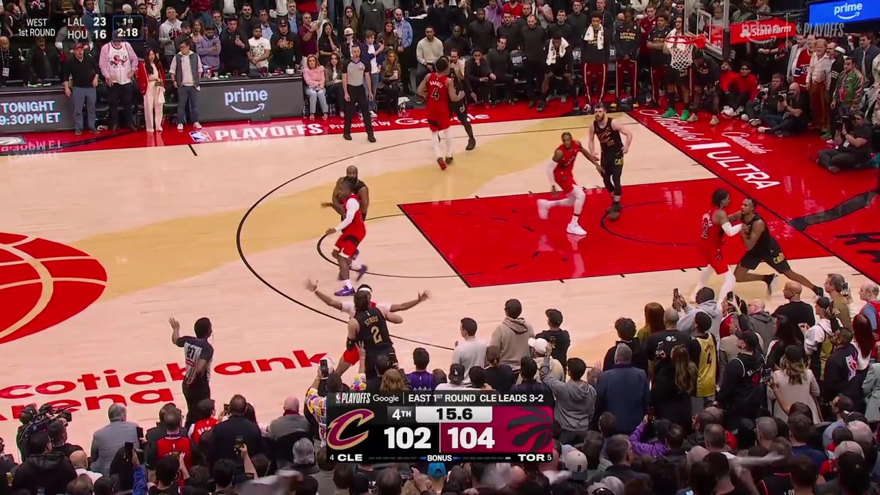 Evan Mobley ties the game with 116 remaining