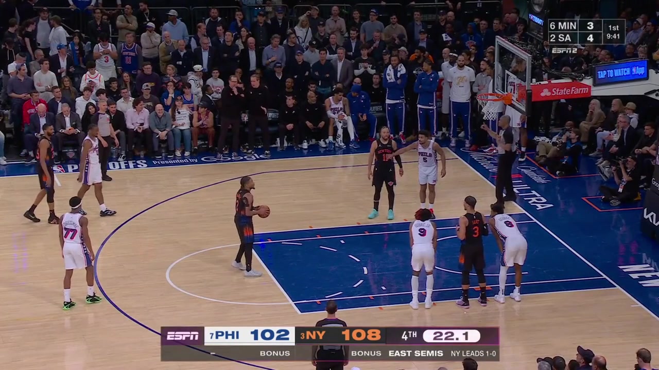 Jalen Brunson dribbles out the clock and the Knicks win game 2 in MSG going up 2-0 in the series