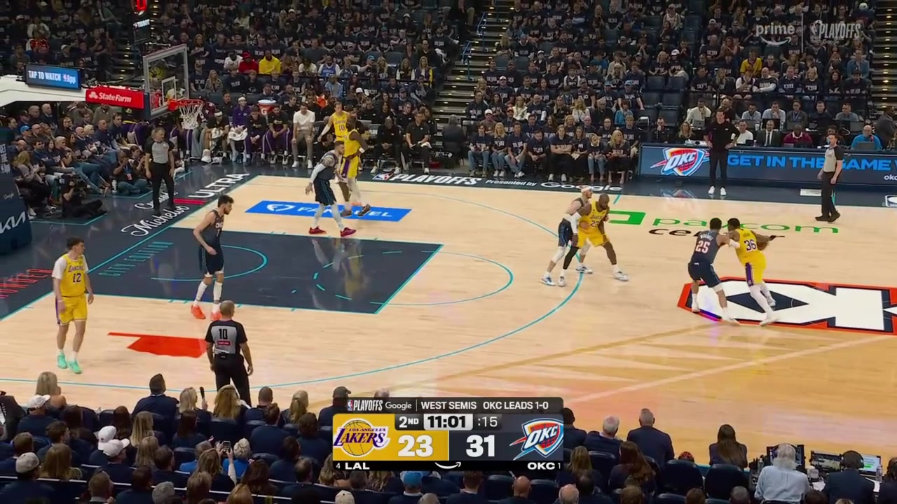 Ajay Mitchell hits the tough layup through traffic