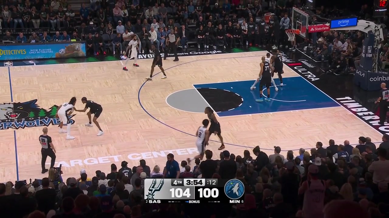 Victor Wembanyama hits the clutch jumper and then the clutch 3-pointer over Rudy Gobert giving him 37 points with replaysAlso grabs a nice rebound