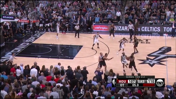 9 years ago Old Man Ginobili blocks Harden for the win
