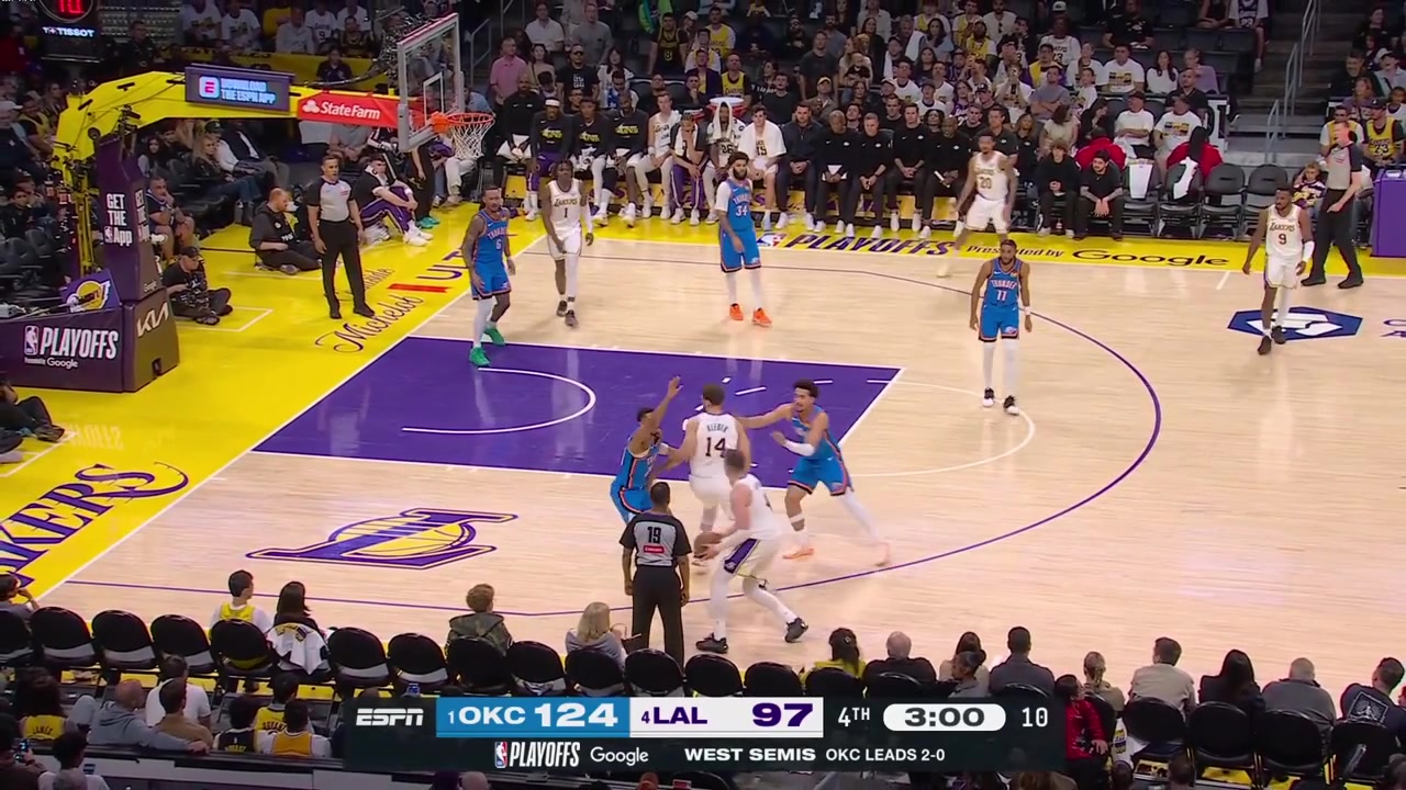 Bronny James drives and scores the layup for his first points of the night