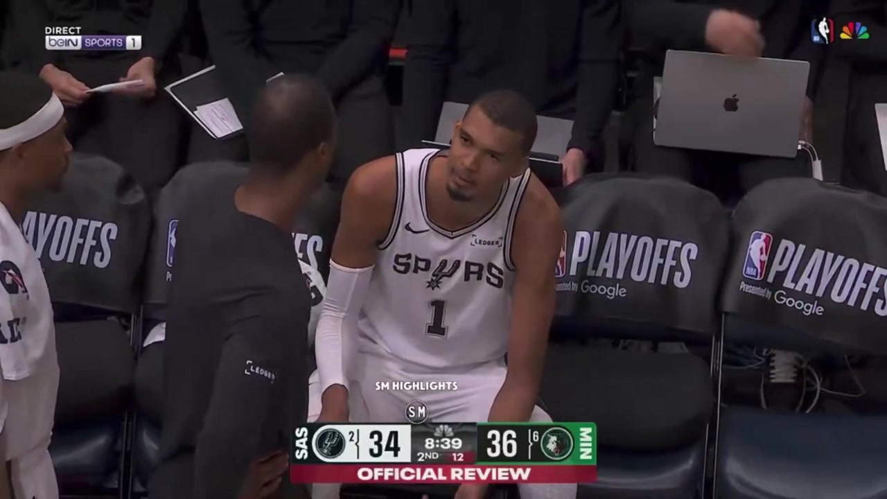 Wembanyama's reaction to flagrant 2 ejection What does that mean Im ejected