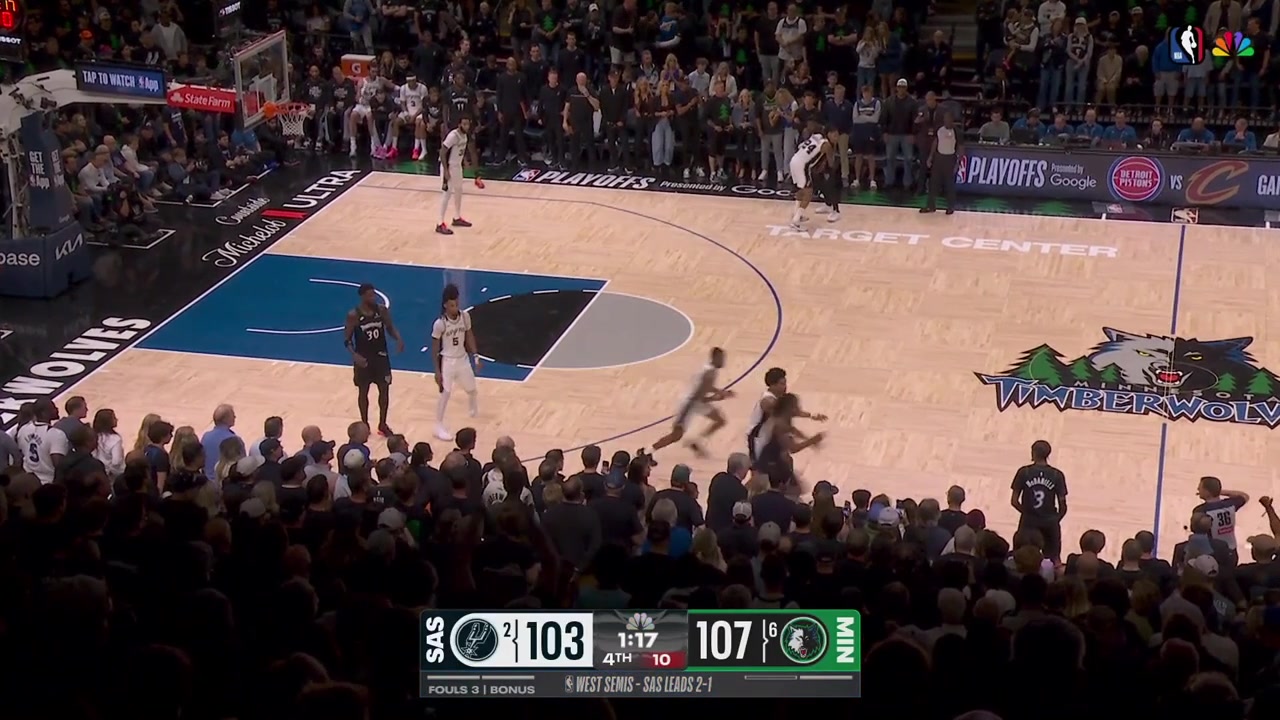 Ayo Dosunmu scores the clutch layup And-1 to put the Timberwolves up 7 with a minute to go with replays