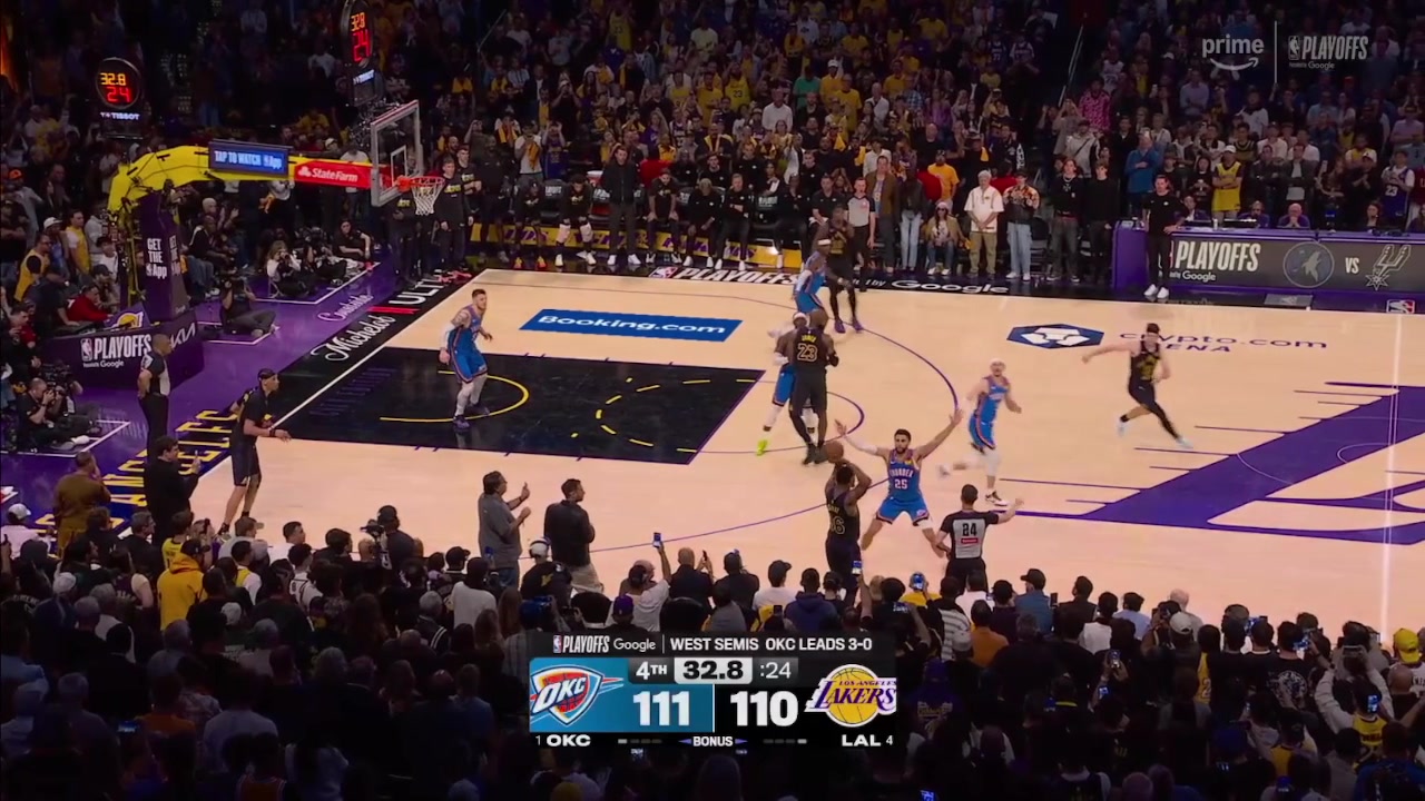 Lakers Take Nearly 10 Seconds to Foul SGA in the Final Seconds vs OKC