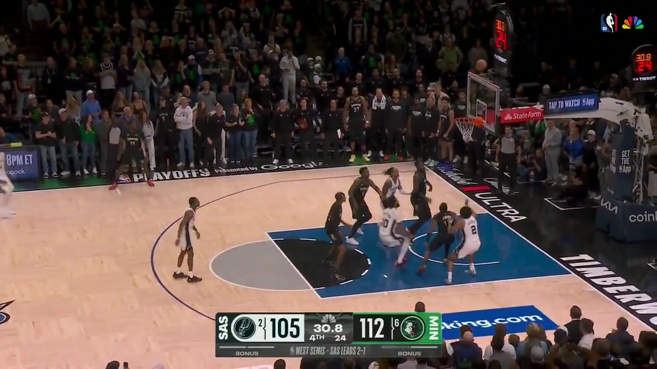 Dylan Harper is questionable with left knee soreness the play happened here
