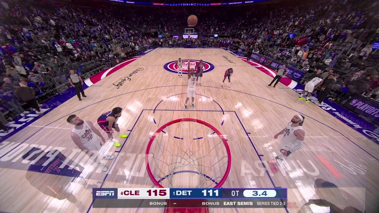 Evan Mobley hits two clutch free throws to put the Cavaliers up 6 with 34 seconds remainingThe Pistons need a mriacle now