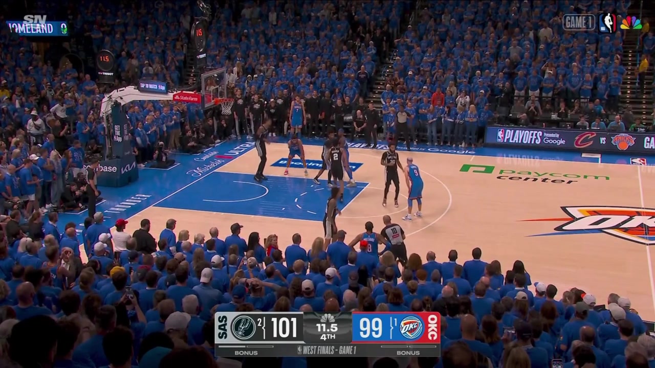Shai Gilgeous-Alexander ties the game with 3 seconds left