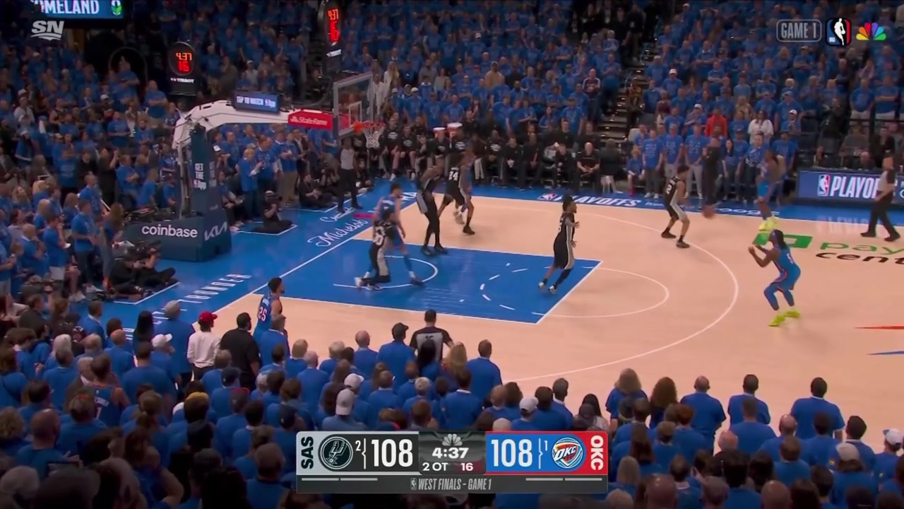 Dylan Harper locks down Chet Holmgren to force a shot clock violation and turnover