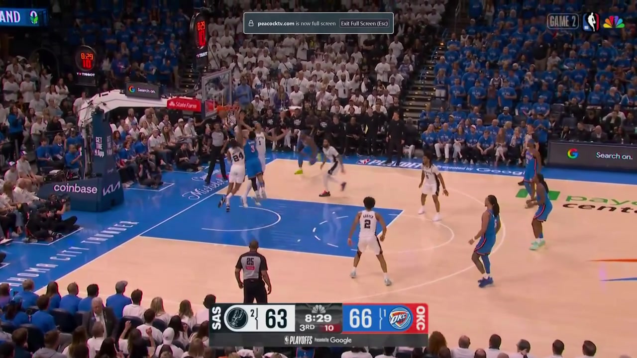 Jared McCain hit hard enough on the wrist to be heard on broadcast with no call Leads to a game tying Wemby three