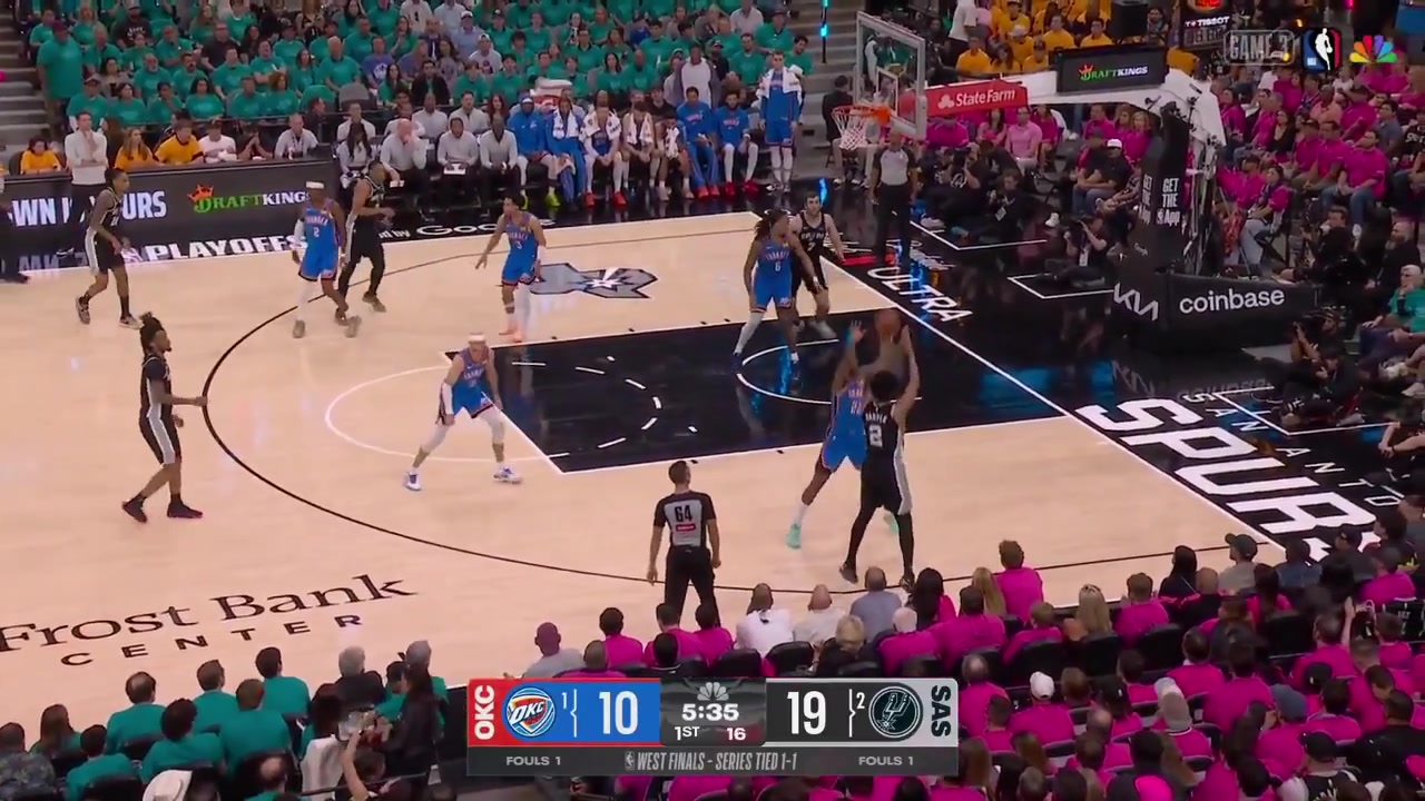 Jaylin Williams full highlights vs San Antonio Spurs tonight 108-123 W - Game 3 - Western Conference Finals - 2026 NBA Playoffs18 Points on 57 FG 714 56 from 3 833 33 FT 5 Rebounds 1 Assist ZERO turnovers 2 Steals 3 PF and a - of 22 in 2155 MP off bench