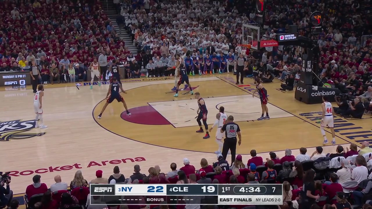 Karl Anthony-Towns ball fakes again and again and then hits the Dirk Fadeaway jumper over James Harden on one leg to beat the shot clock with a replay