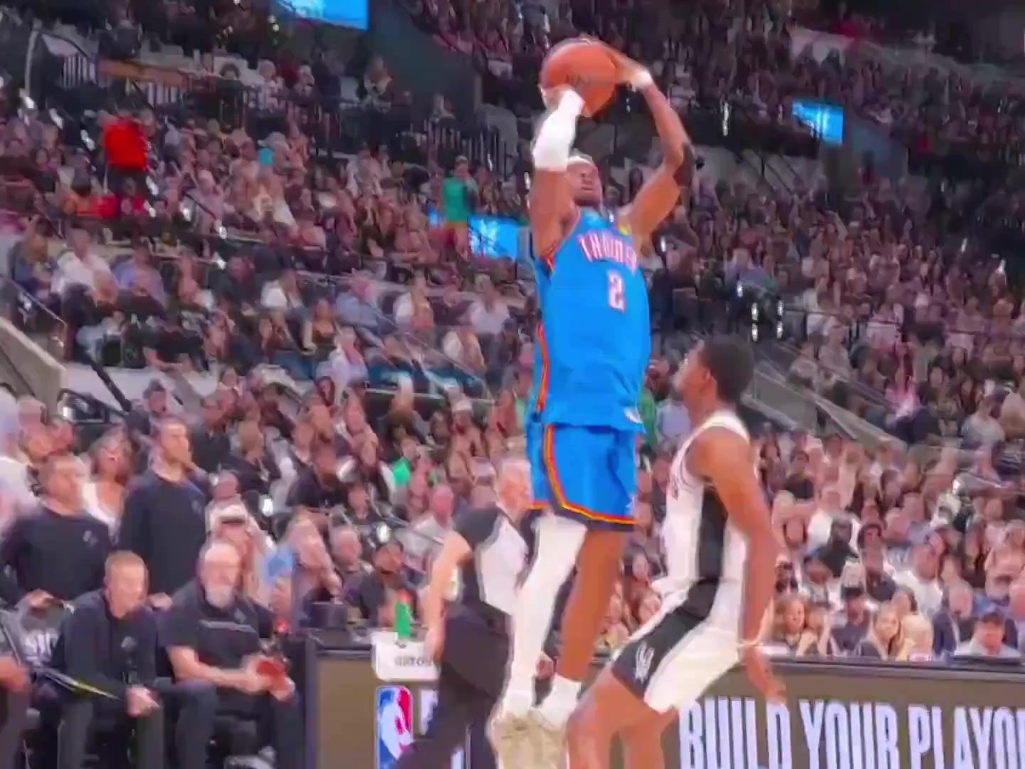 Shai draws a questionable foul on De'Aaron Fox