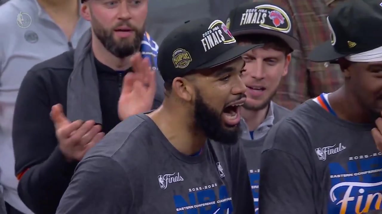 Josh Hart postgame interview after the Knicks clinched NBA Finals spotHe gives a shoutout to Landry ShametIncluding some interactions after the ceremony