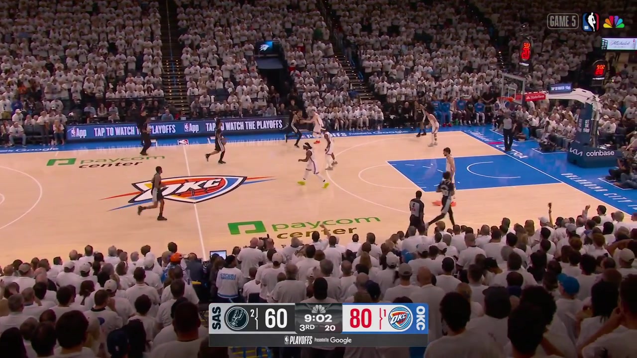 Victor Wembanyama somehow banks in the tip shot off the alley-oop by Stephon Castle while being behind the backboard with replaysTo the disbelief of Shai Gilgeous-Alexander