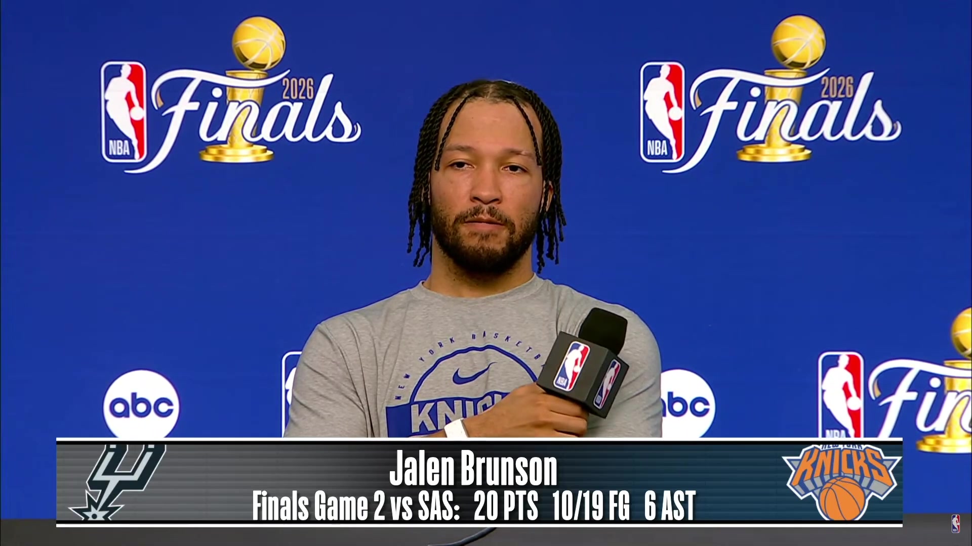 Jalen Brunson says he isn't looking around New York at all not until it's over-You left your family a couple of your friends anything like thatBrunson They can do whatever they want