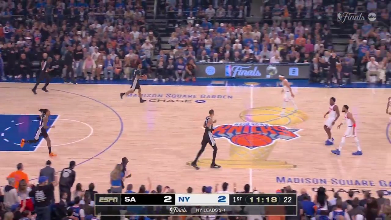 Stephon Castle full FOOTAGE vs New York Knicks last night 107-106 L - Game 4 - 2026 NBA Finals13 Points on 27 FG 286 13 from 3 88 from the line 5 Rebounds 2 Off Rebs 5 Assists 3 TOV 5 PF and a - of -11 team low in 2556 minutes played