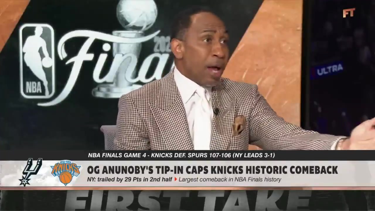 Stephen A Smith You and I were both talking to commissioner Adam Silver before the game and he's highlighting like Look we know how this goes But damn it that happens every NBA Finals