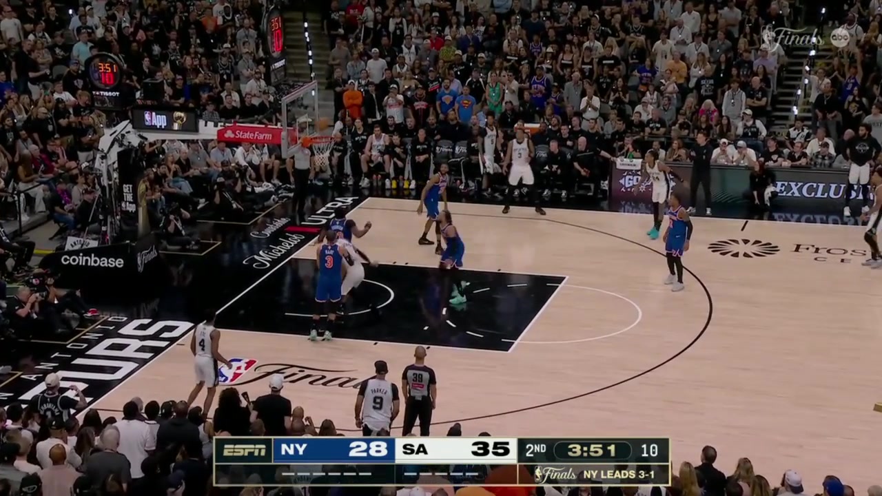 Wemby tips the ball to himself 5 times for the OREB throws a grenade to DeAaron Fox for 3