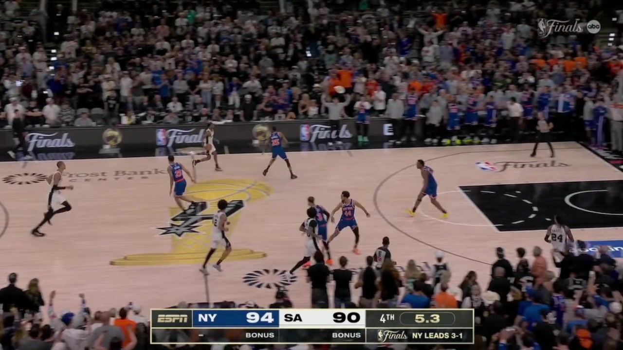The Spurs Fail to Score Time Runs Out as the New York Knicks Win Their 1st NBA Championship in 53 Years Since 1973