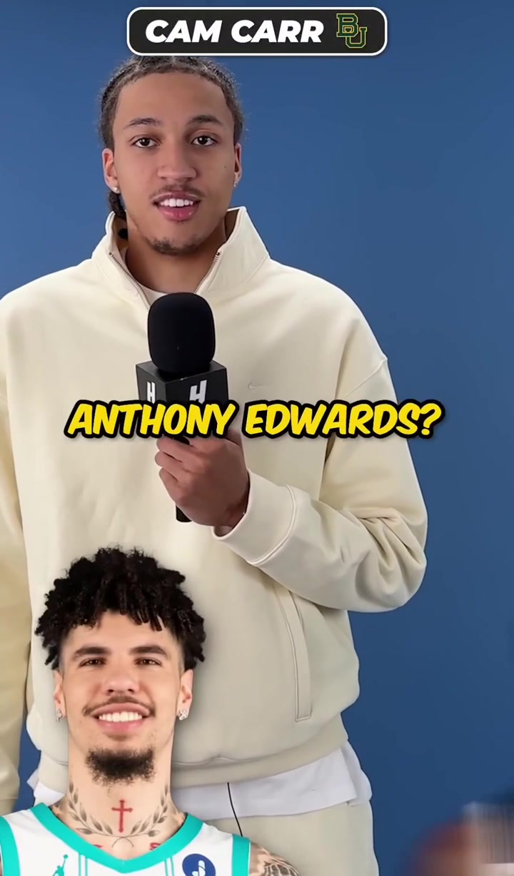 Lakers draft pick Cameron Carr on whom hed rather guard SGA or Anthony Edwards Yeah I ain't dealing with the flopping Anthony Edwards