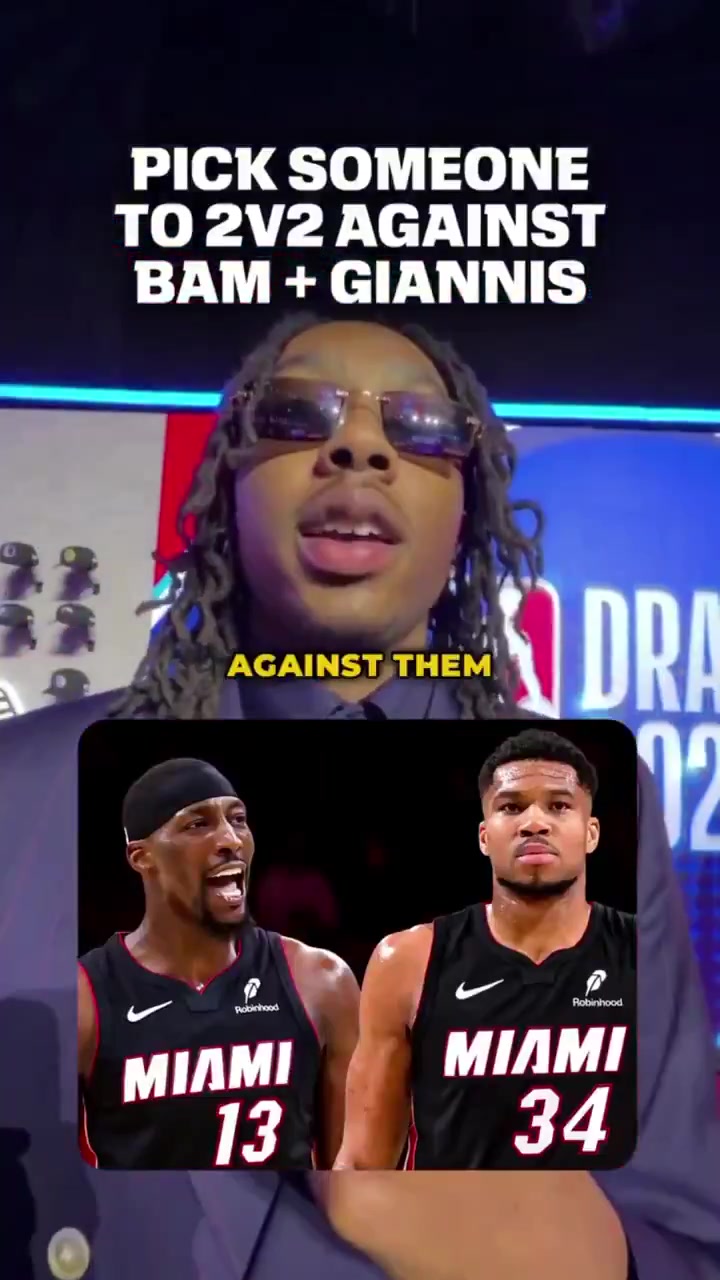Draftees pick someone to 2v2 vs giannis and bam