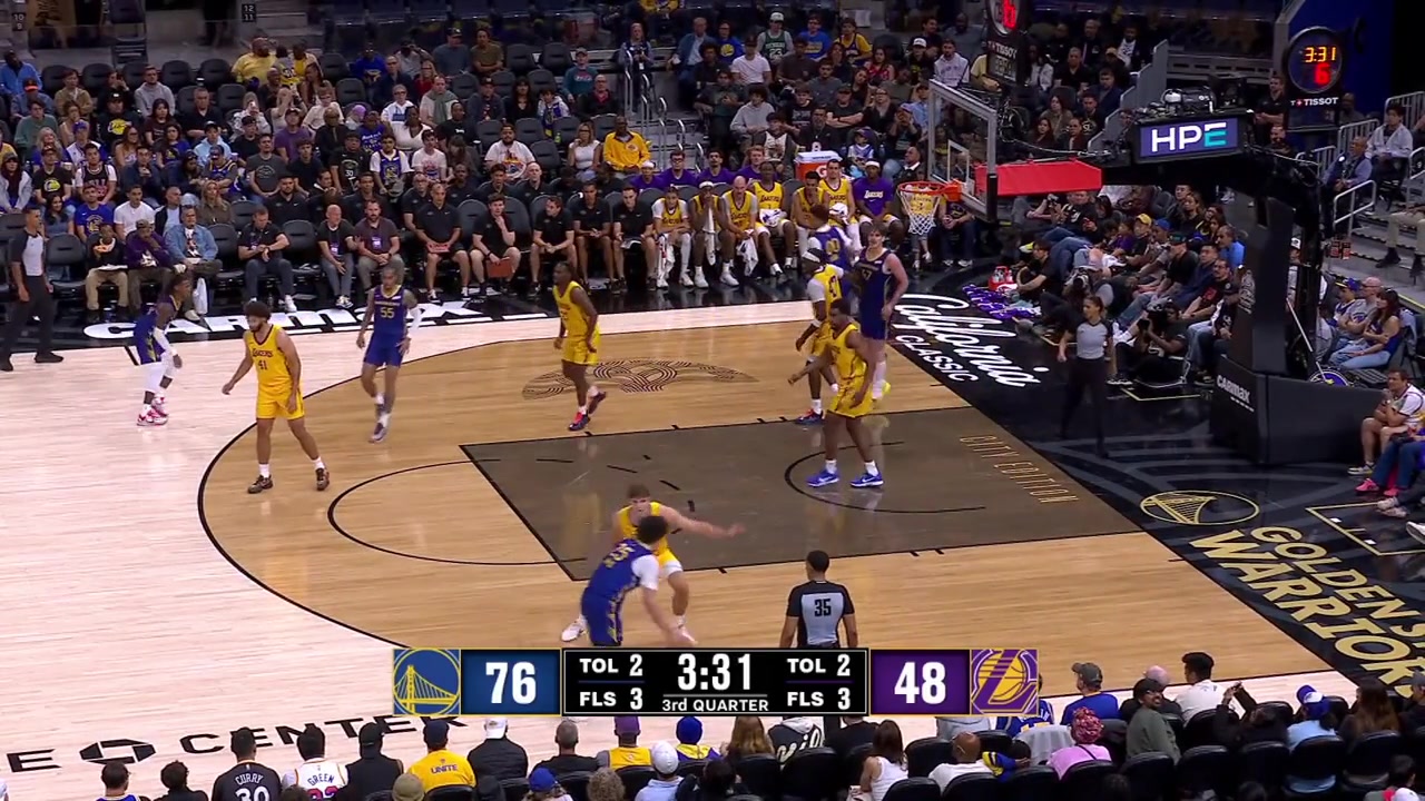 Chance McMillian gets the generous friendly bounce as his 3-pointer falls in to beat the shot clock