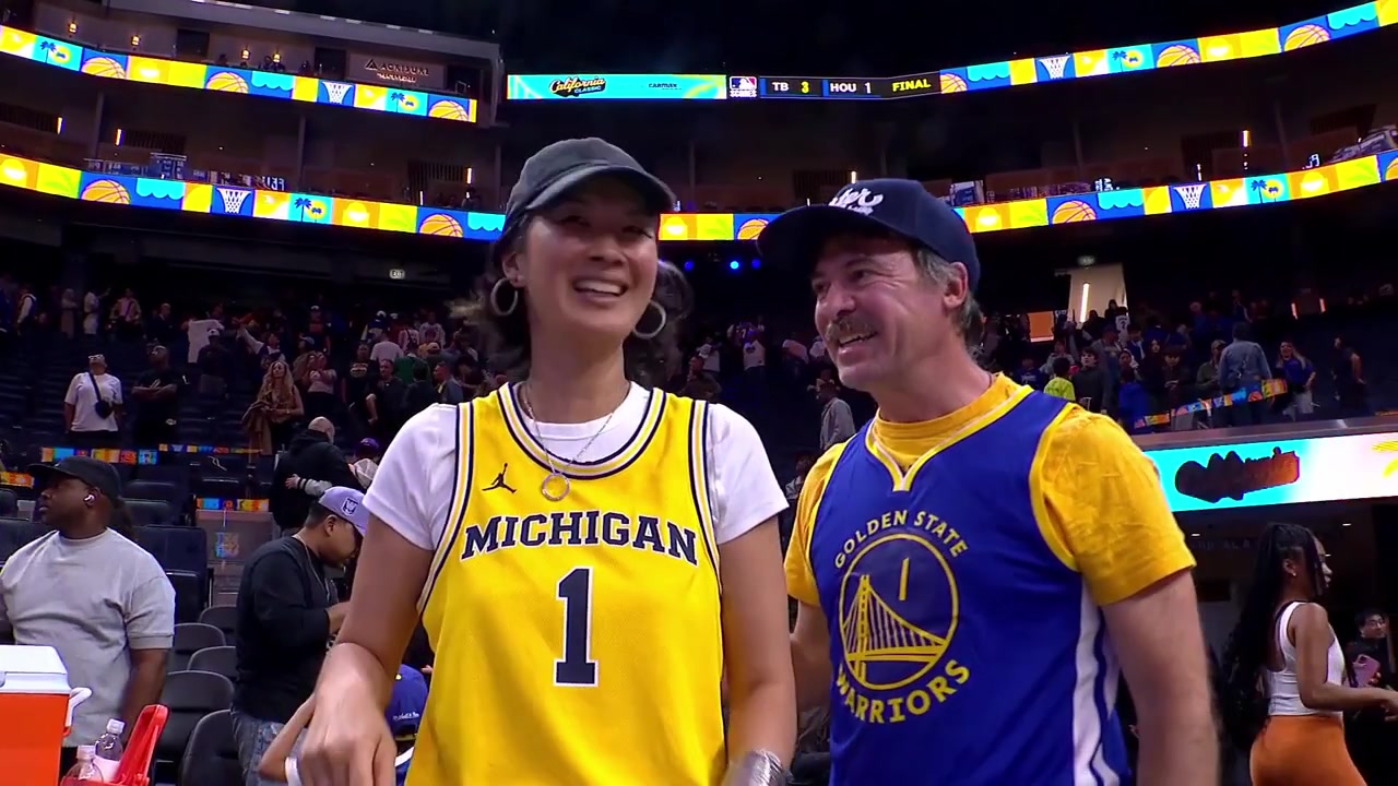 Yaxel Lendeborg full postgame interview on the court after a fantastic debut for the Warriors Gold in the California's Classic Also signing to some fans