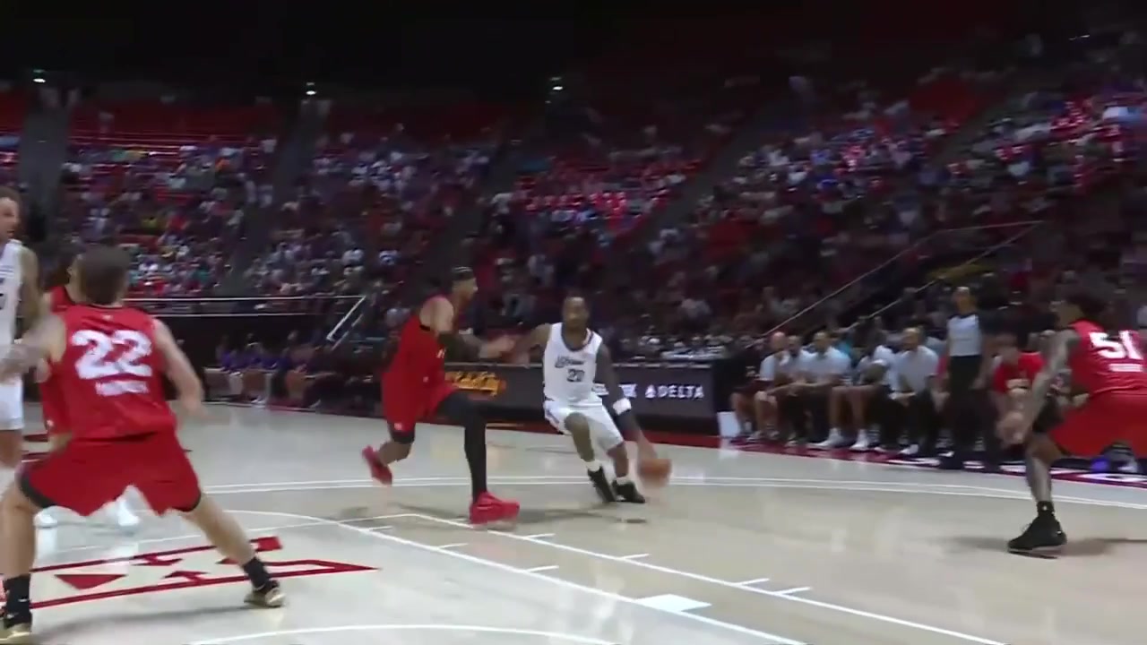 Replays of Darryn Peterson highlights from the 1st half vs Atlanta Hawks - Salt Lake City Summer League