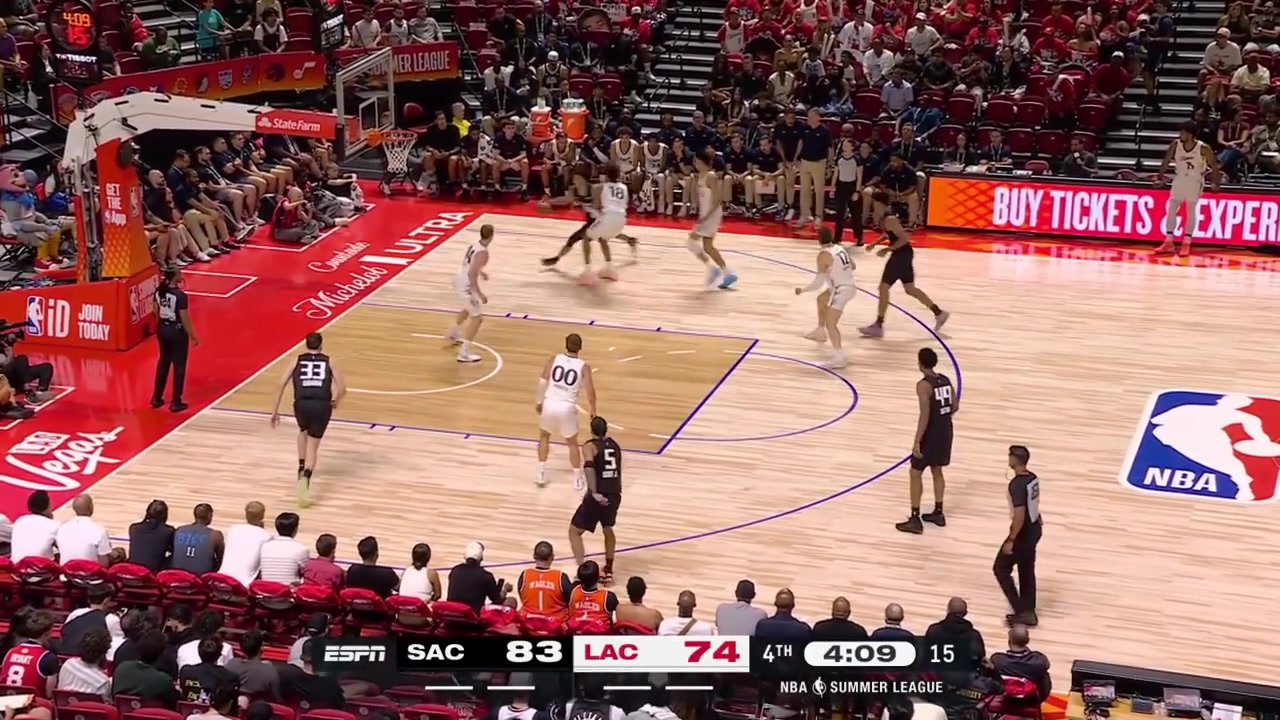 Fletcher Loyer hits a 3-pointer Emanuel Sharp hits a 3-pointer off a timeout and Baba Miller with another dunk