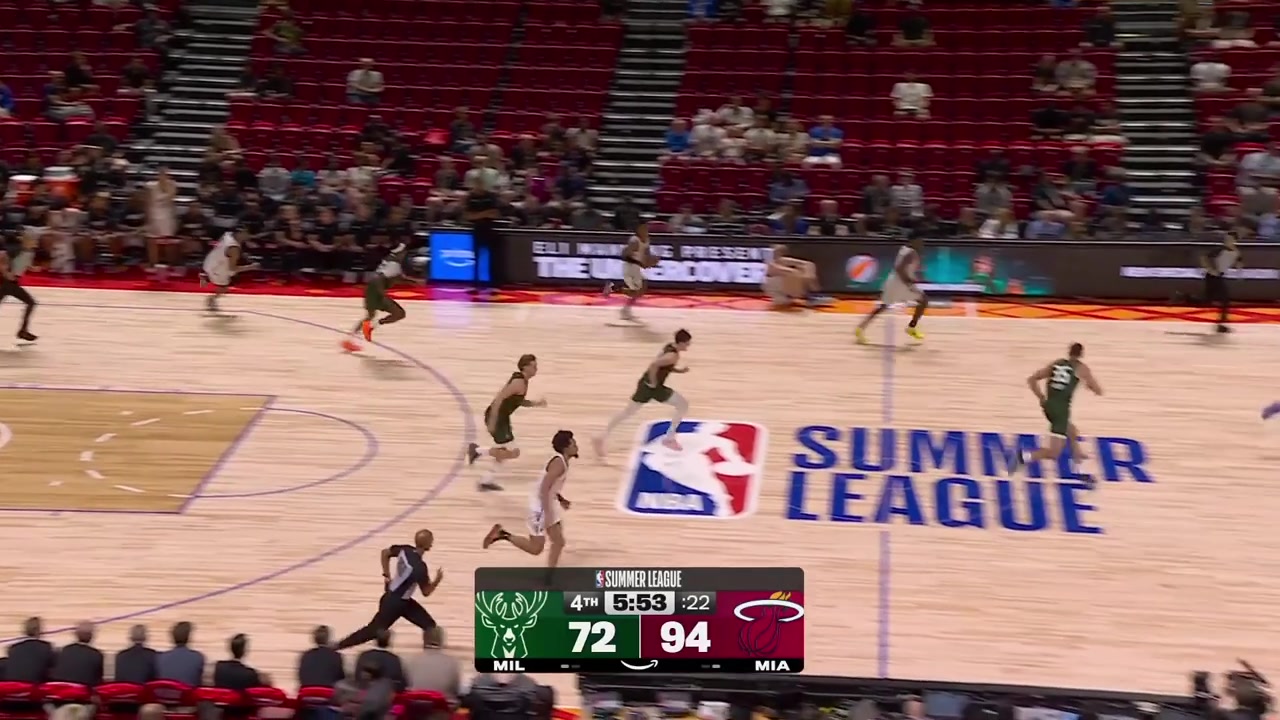 Vladislav Goldin's dunk goes around the rim goes up and in off the backboard Jahmir Young with the steal Trevor Keels with the pullup 3 as the Heat go up 27 points