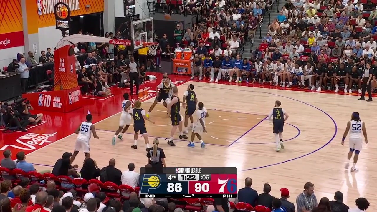Jalen Slawson scores the And-1 clutch layup to cut the 76ers' lead to 1 after the Pacers were down by as many as 24 points with replays