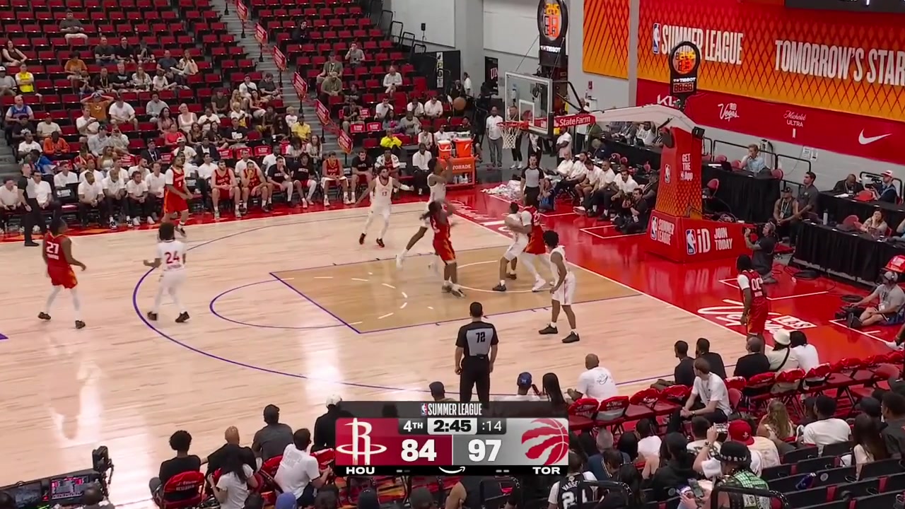 The Rockets go for the Hack-A-Sharp tactic against 7'5'' Jamarion Sharp in the 4th quarter who is less than 50 from the line for his careerSharp does wellThe game ends with 61 fouls in 40 minutes - 31 for the Rockets 30 for the Raptors